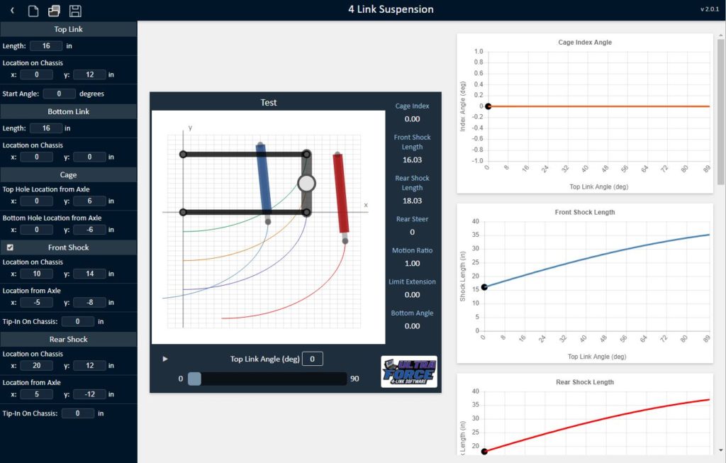 4Link Suspension Software by Ultra Force